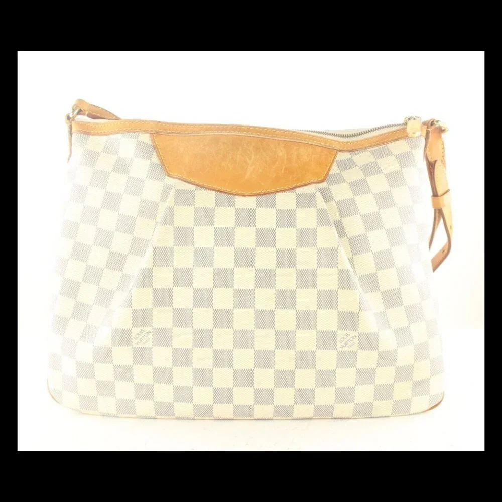 Louis Vuitton Siracusa Shoulder Bag PM White Leather 8LV919k